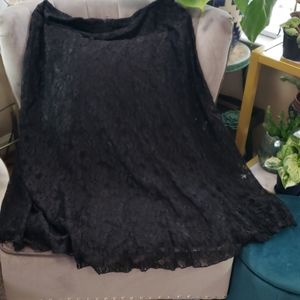 Black lace skirt
